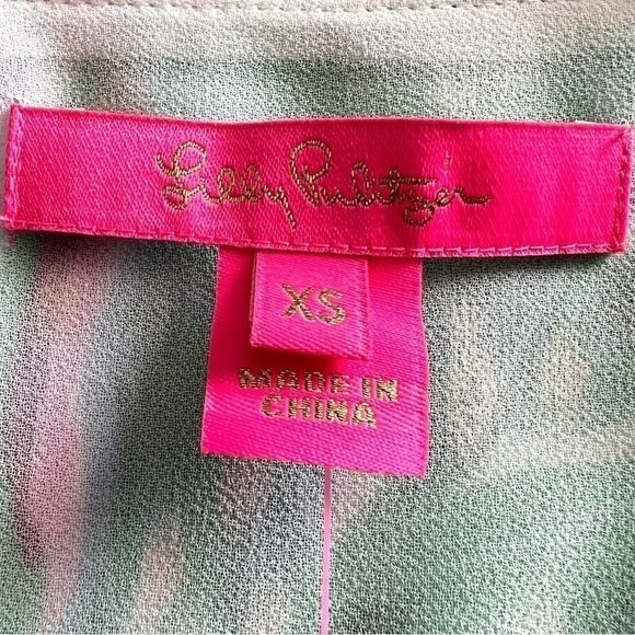 Lilly Pulitzer Aaron Silk Top Magnolia Lilac Leidees Night Size XS NEW - Picture 11 of 14